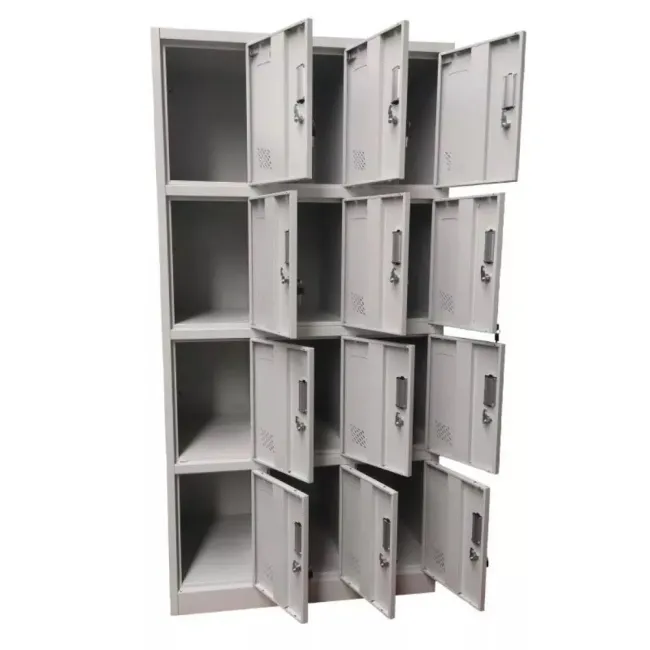 Vestiar metalic, 12 compartimente 3x4, 900x500x1800mm, gri, B808 B4U