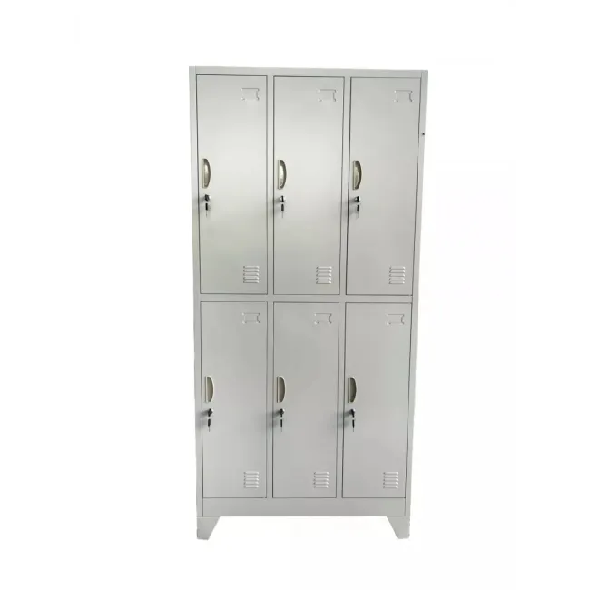 Vestiar cusetat 3x2 cu 6 compartimente cu picioare 900x450x1800mm