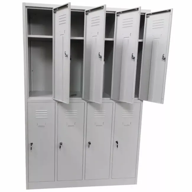 Vestiar cusetat 4x2 cu 8 compartimente - 1175x450x1800mm C891 MONTAT