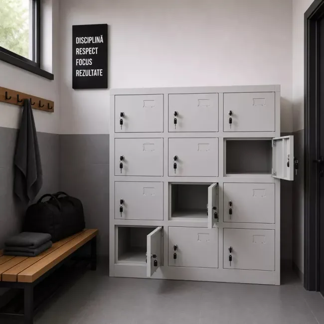 Vestiar cusetat 3x4 cu 12 compartimente 900X500X900 mm B4U MONTAT
