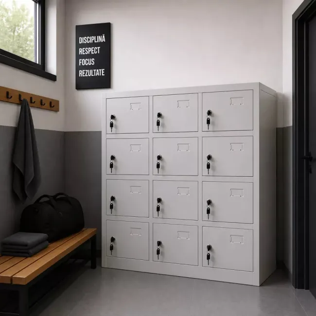 Vestiar cusetat 3x4 cu 12 compartimente 900X500X900 mm B4U MONTAT