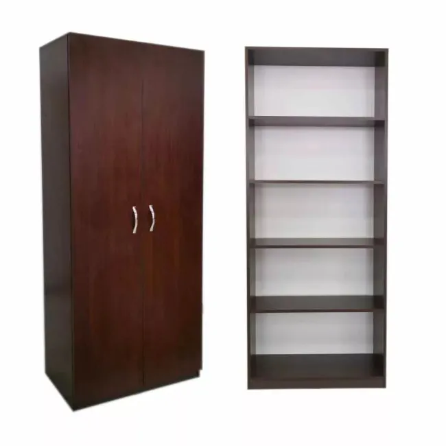 Dulap pentru birou Rubin din PAL 2 uși 5 rafturi 75x40x187 cm WENGE cu încuietoare